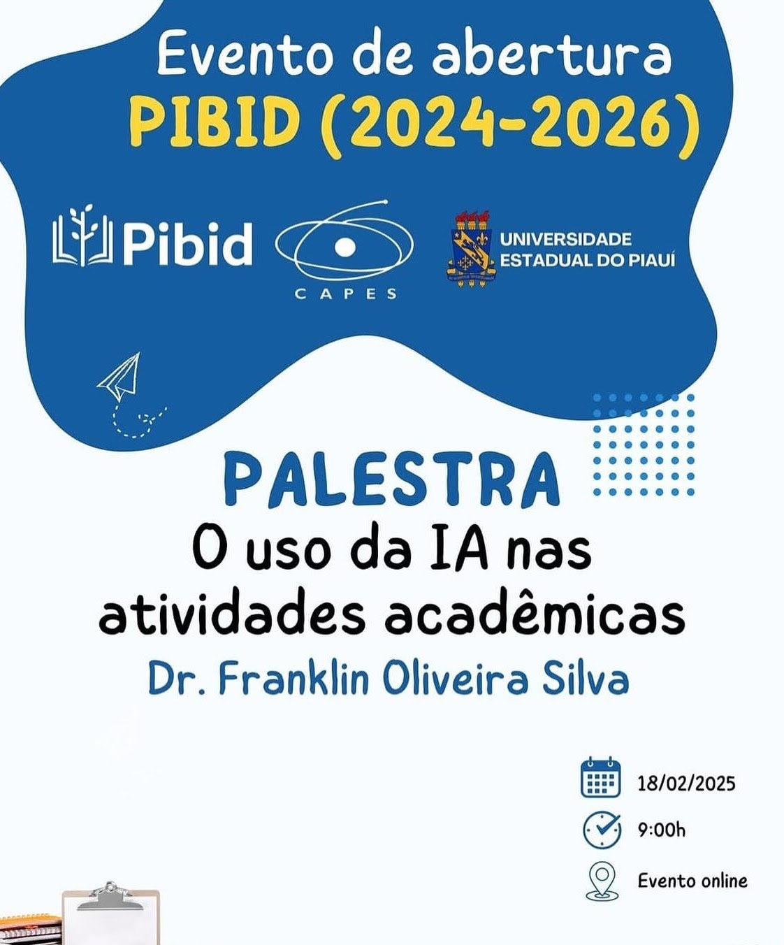 Palestra sobre Inteligência Artificial na abertura do PIBID 2024-2026