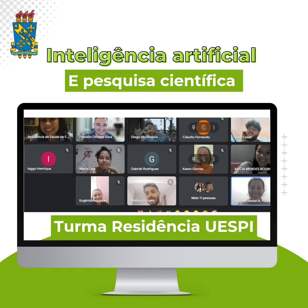Palestra sobre IA e pesquisa científica com estudantes da turma de Residência da UESPI